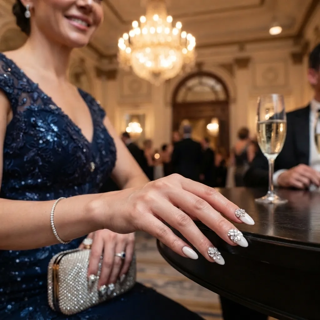Crystal Embellished Nails