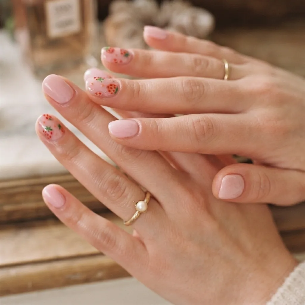 Strawberry Milk Nails