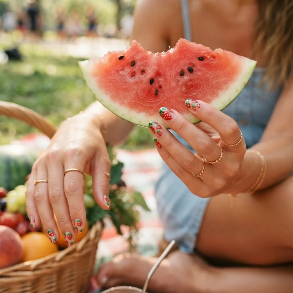 Watermelon Nails
