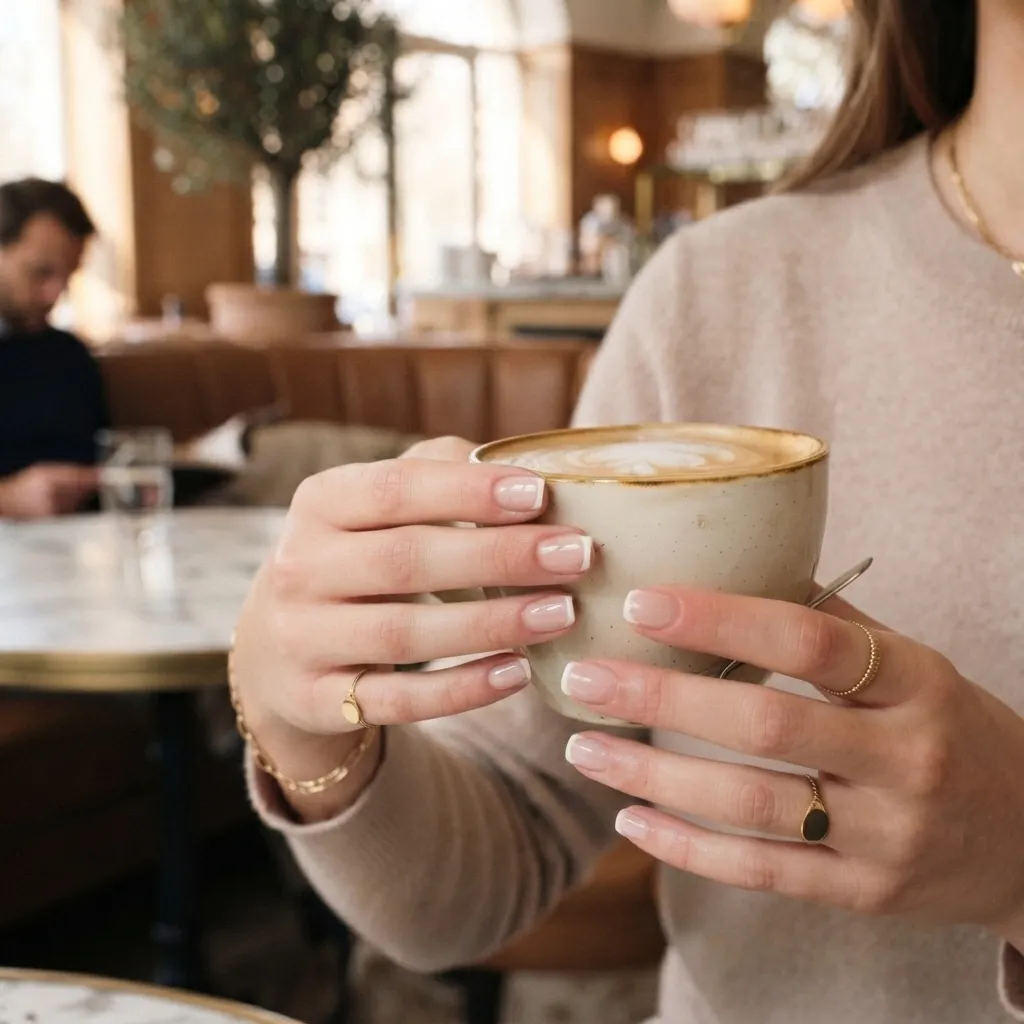 Thin French Tip Manicure