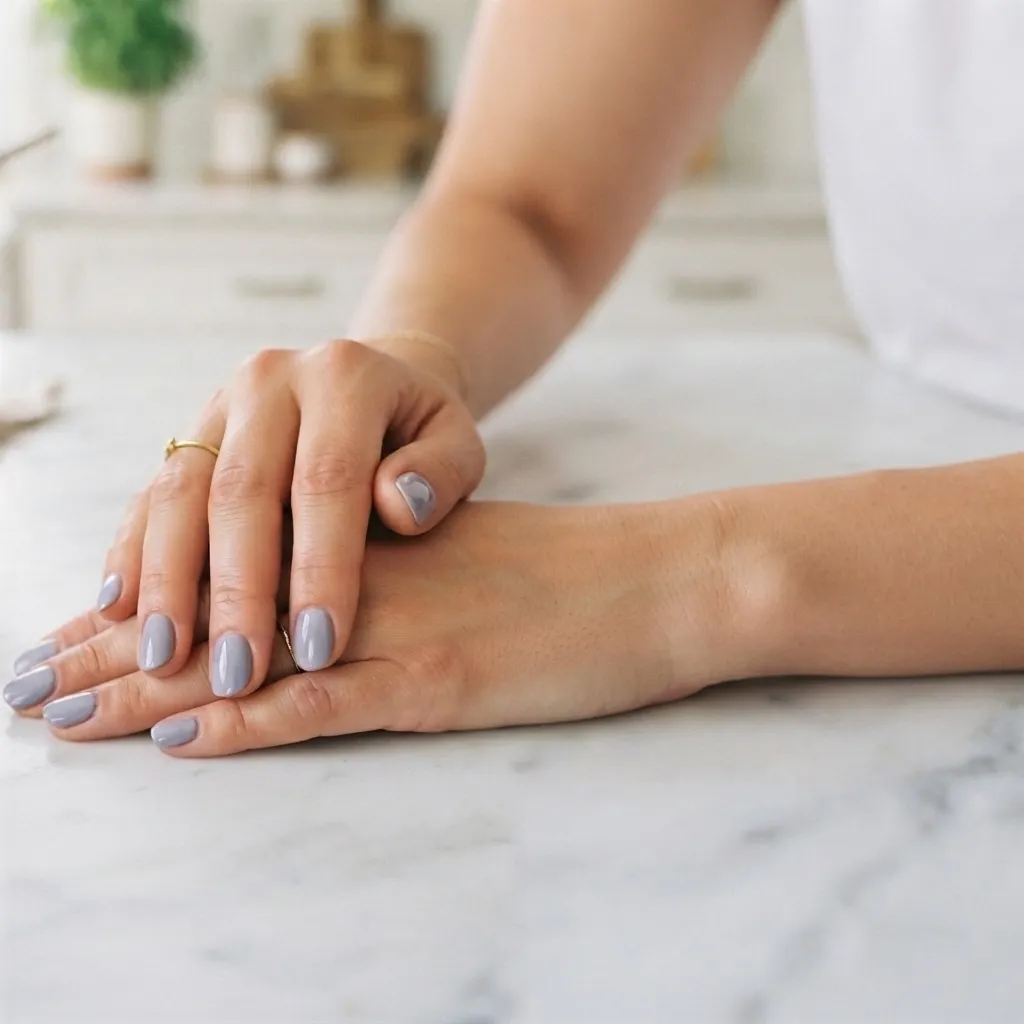Blueberry Milk Nails