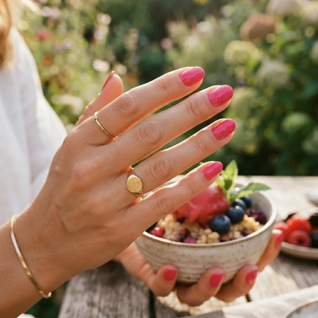 Raspberry Sorbet Nails