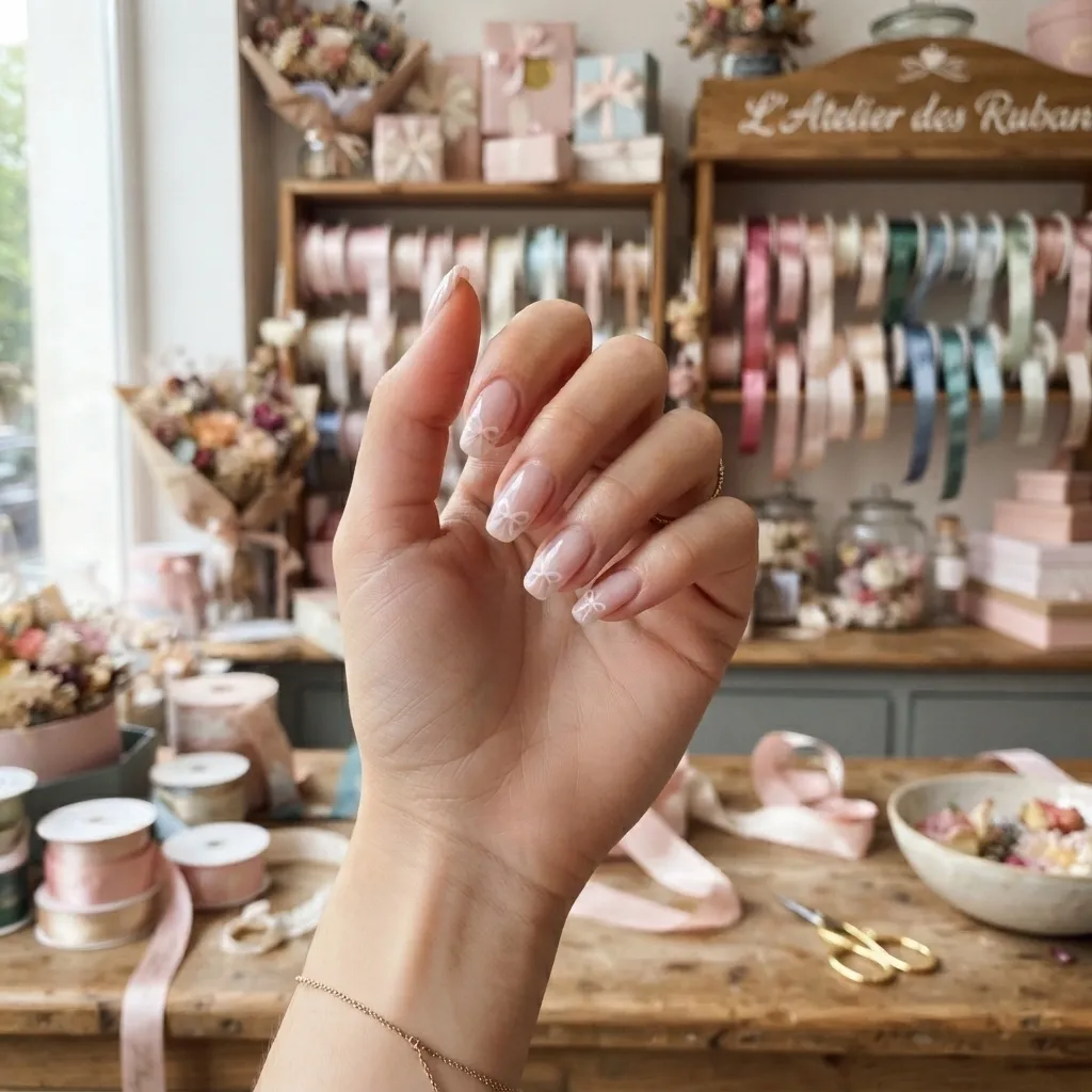 Baby Pink Ribbon Tips