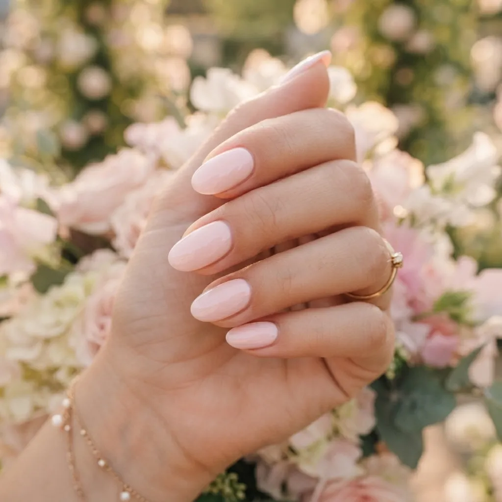 Whisper Petal Baby Pink Nails