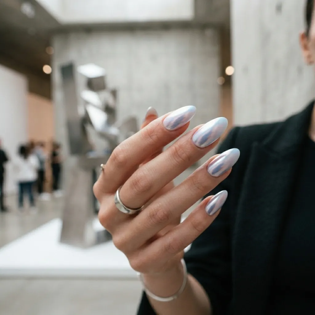 Chrome Aura Nails