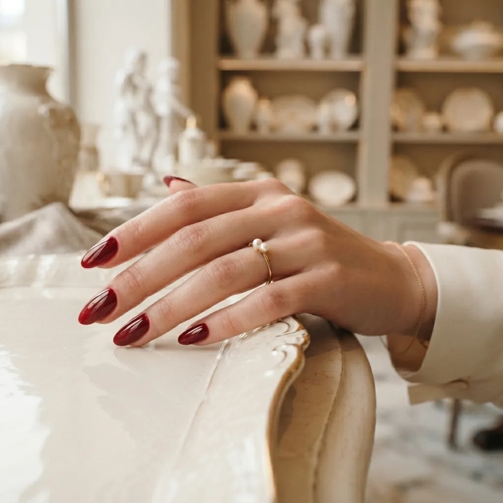 Red Porcelain Nails