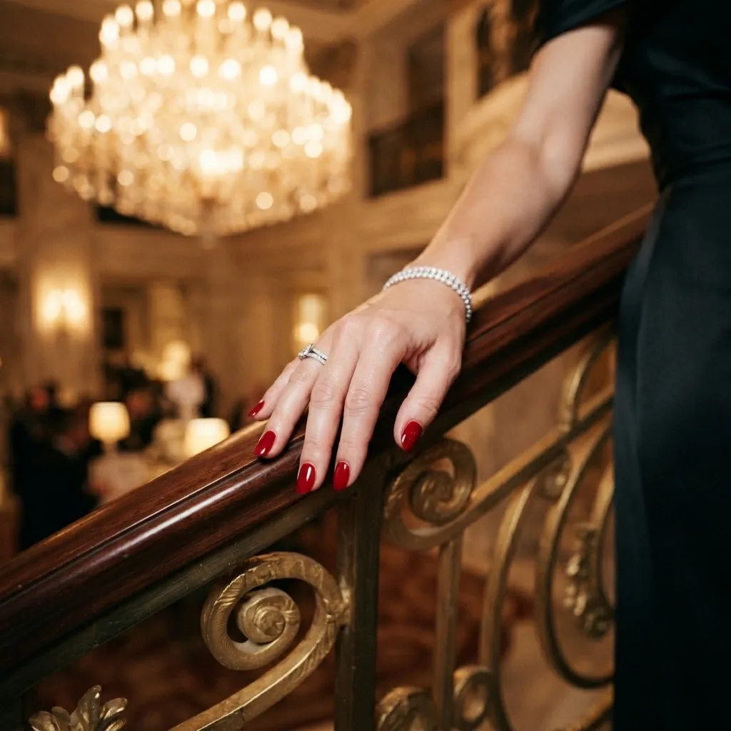 Classic Crimson Gloss Nails