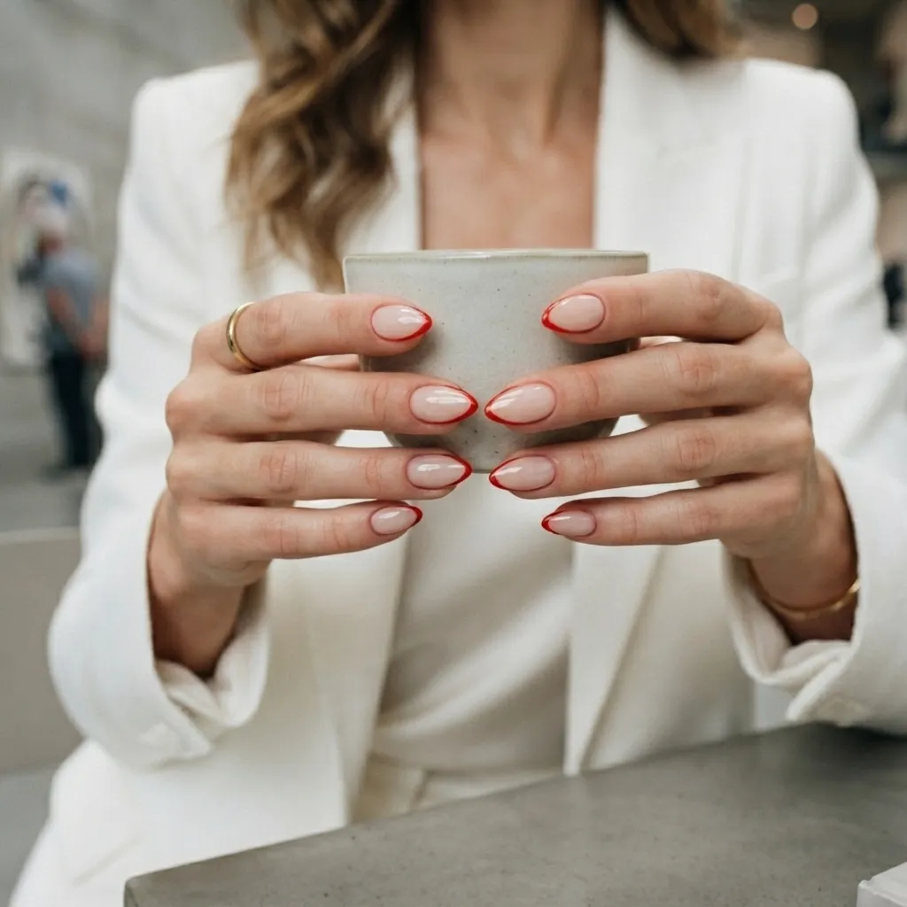 Scarlet Outline Nails