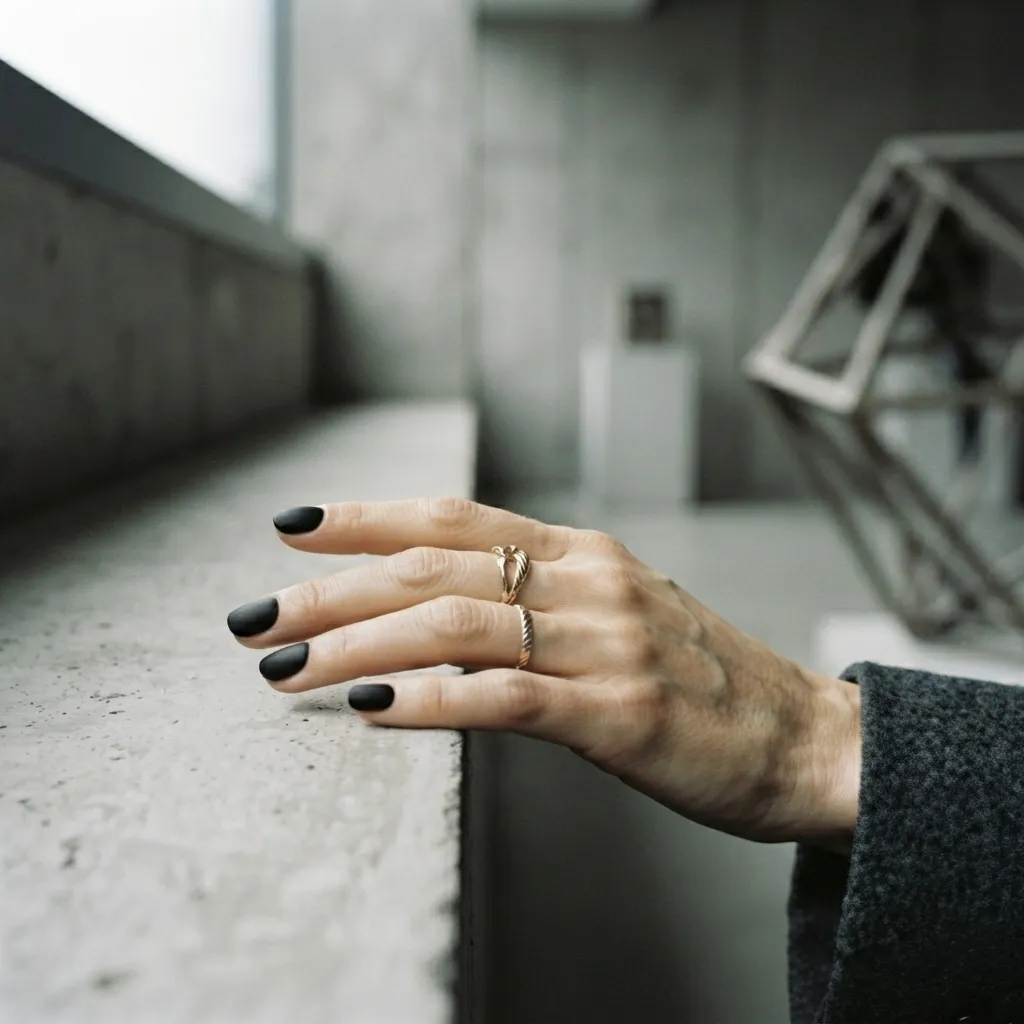Matte Black Nails