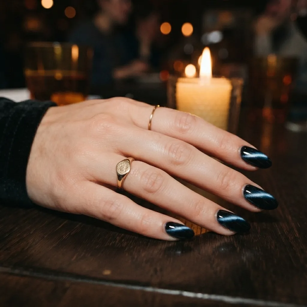 Black Cat Eye Nails