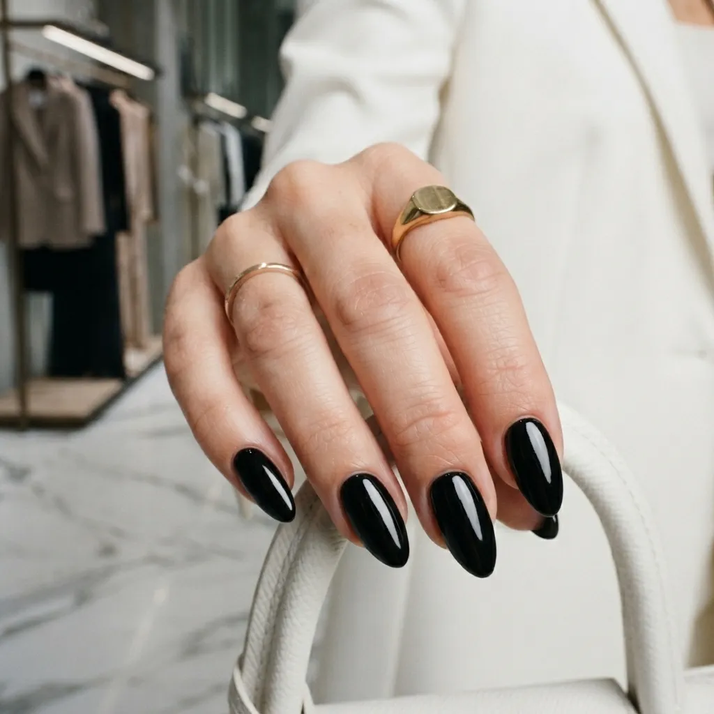Black Chrome French Tips
