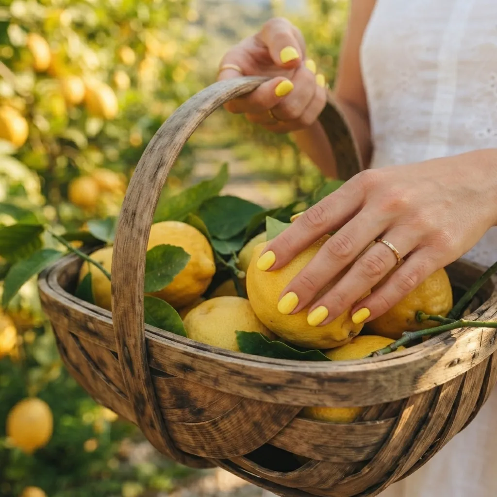 Lemon Yellow Nails
