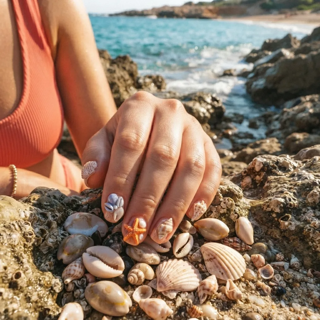 Starfish Accent Nails