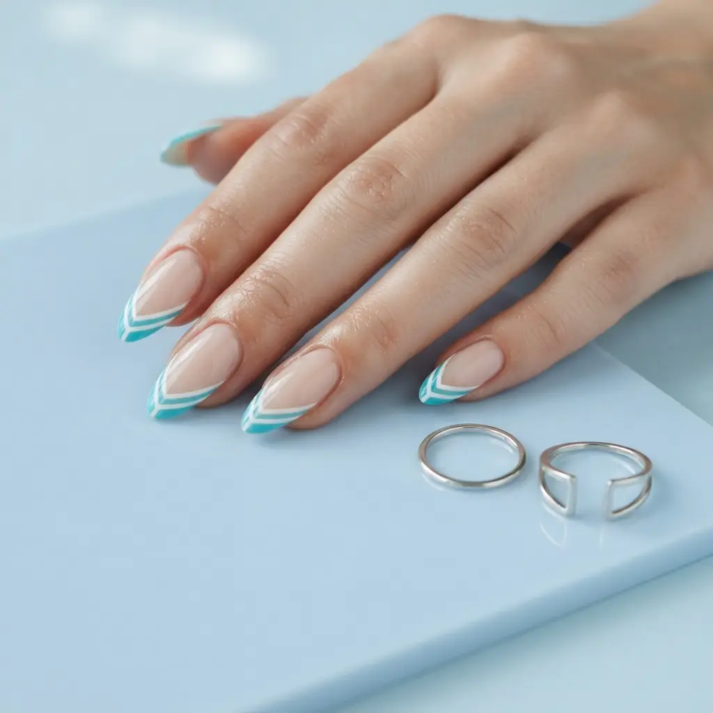 Double Line French Tips