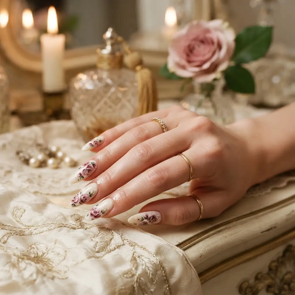 Romantic Rose Nail Art