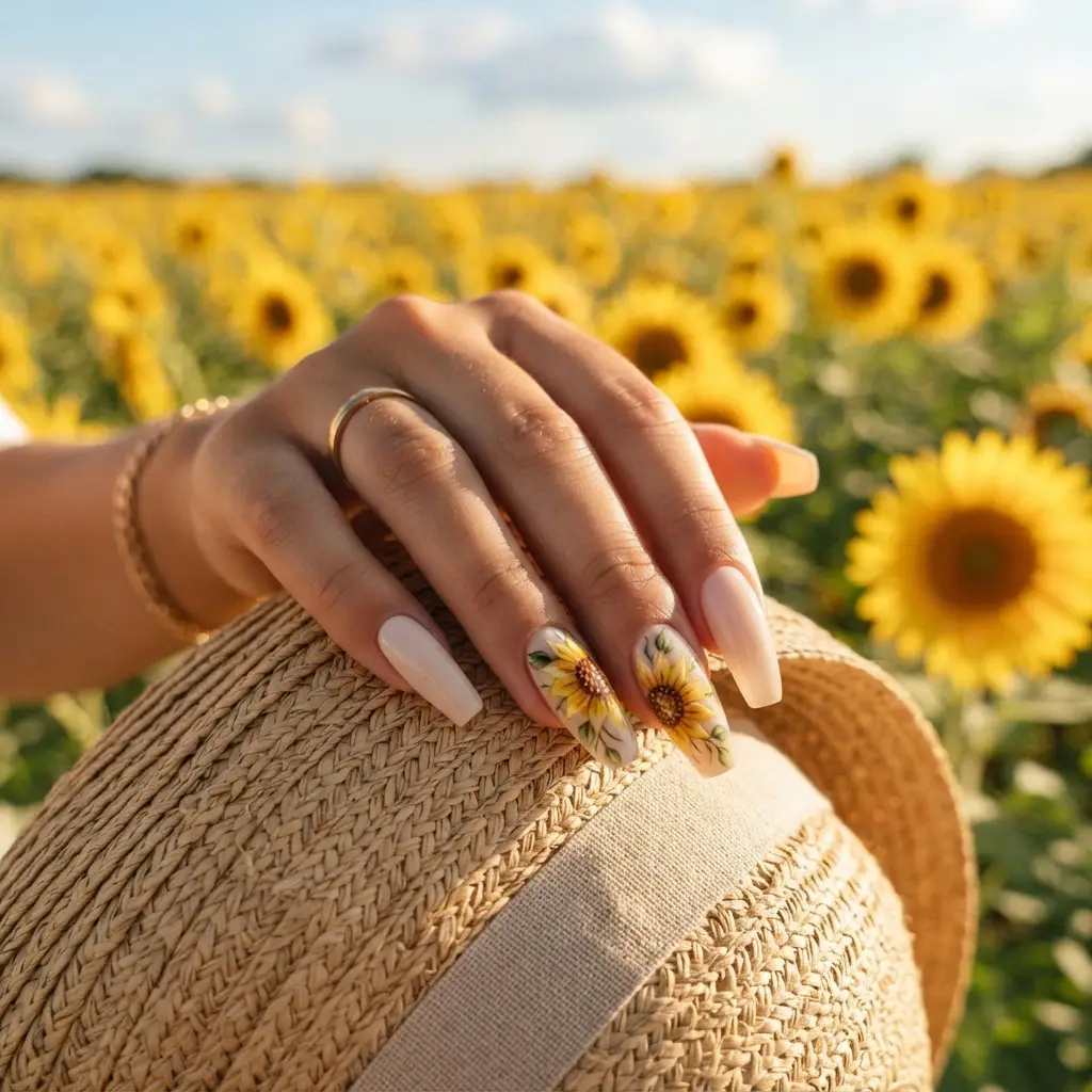 Sunflower Nails