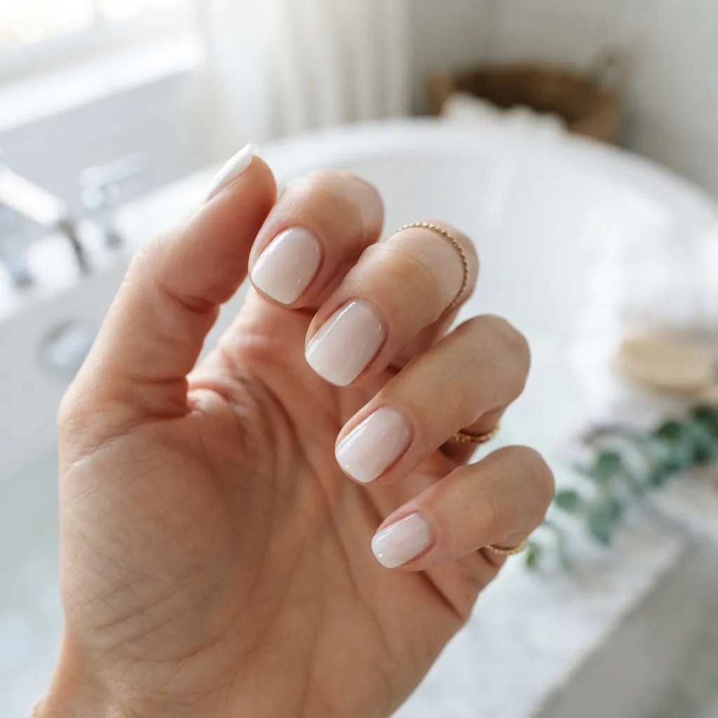 Milky White Nails