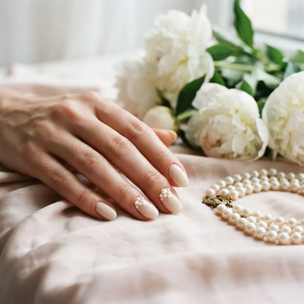 Soft Nude With Pearl Details