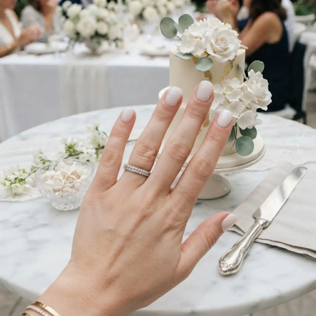 Classic Milky White Nails