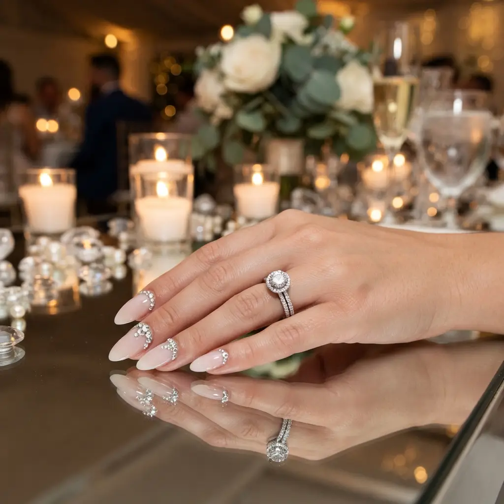 Crystal Bridal Nails