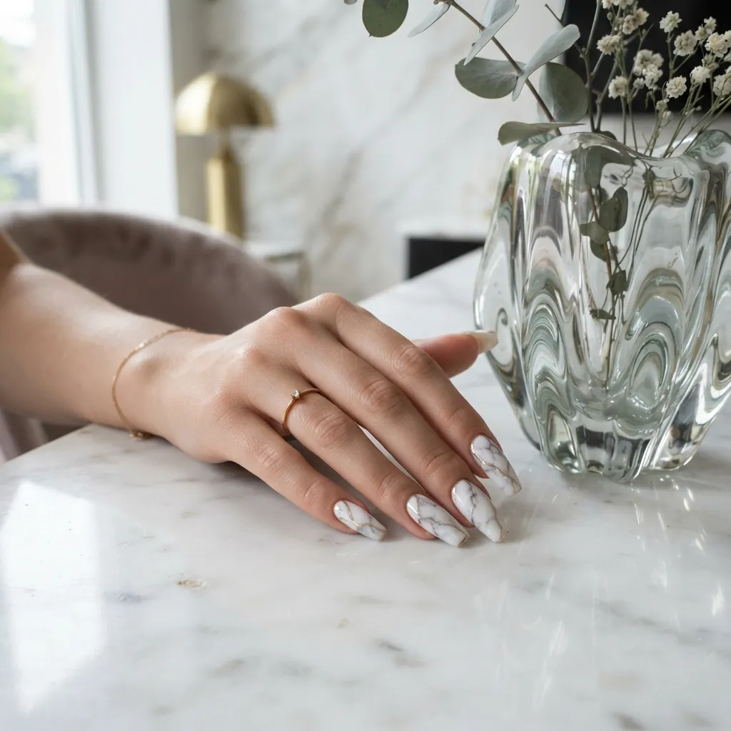 Marble Effect Nails