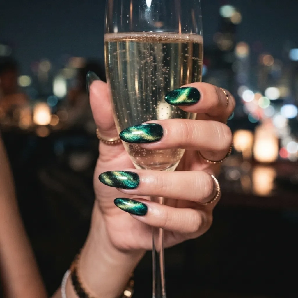 Velvet Cat Eye Nails