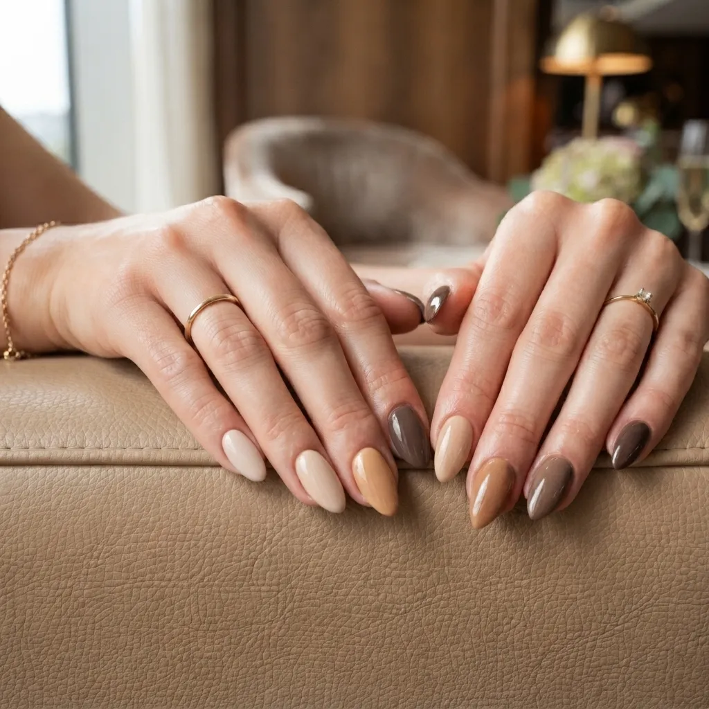 Brown Ombre Nails