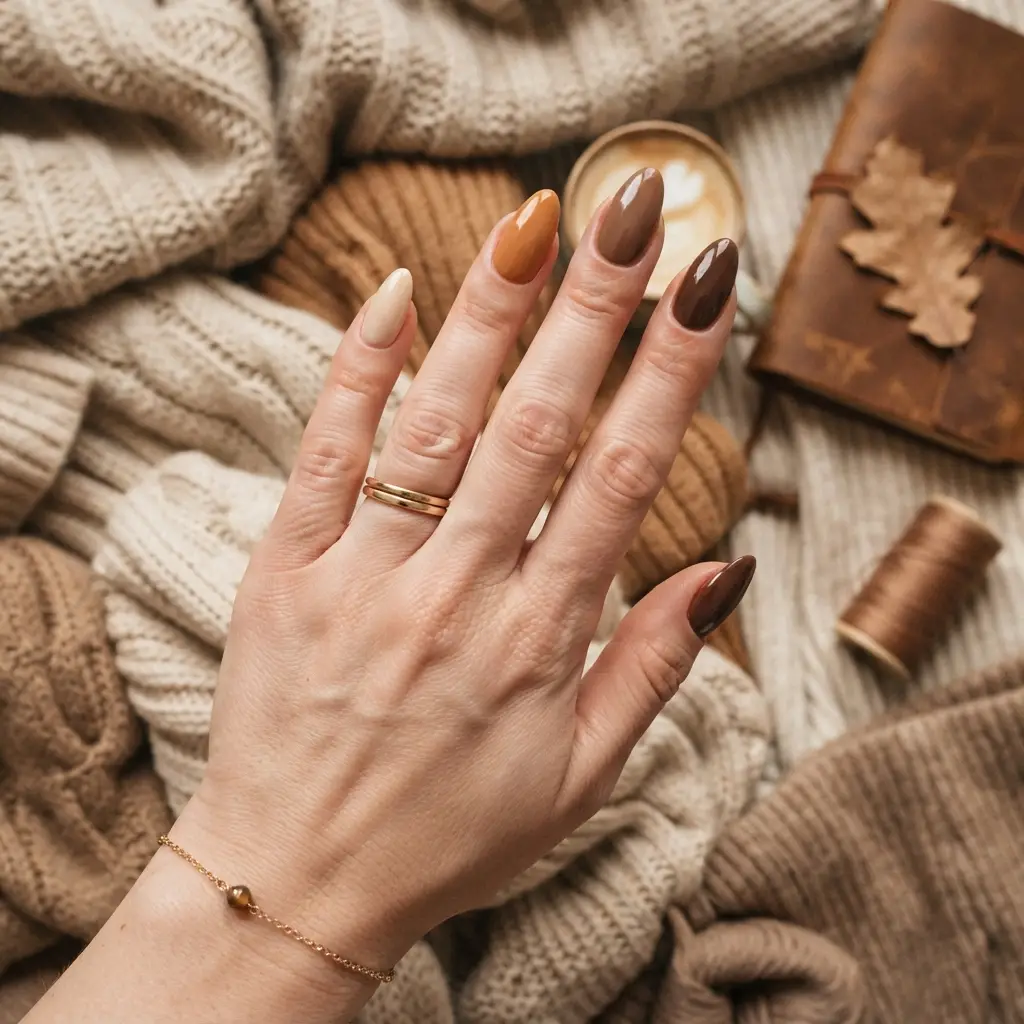 Cocoa Ombre Nails