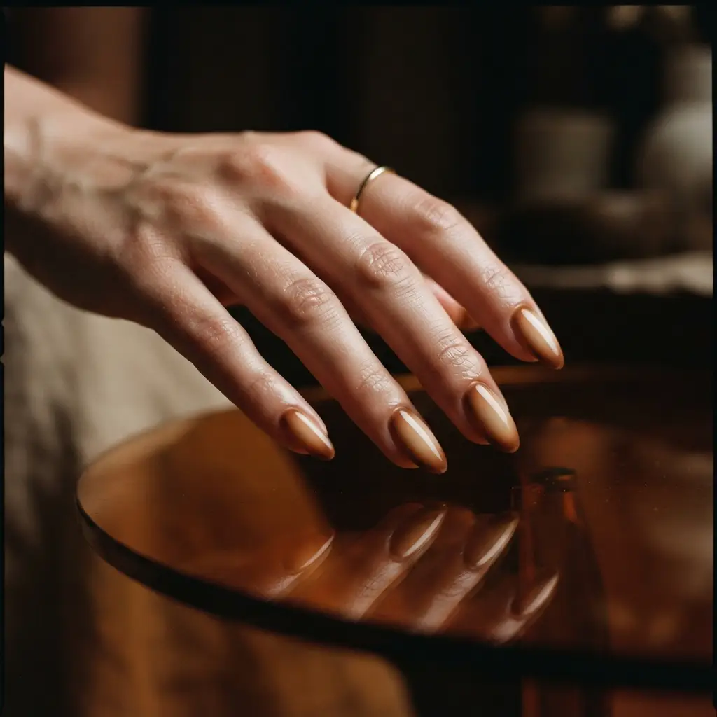 Latte Aura Nails
