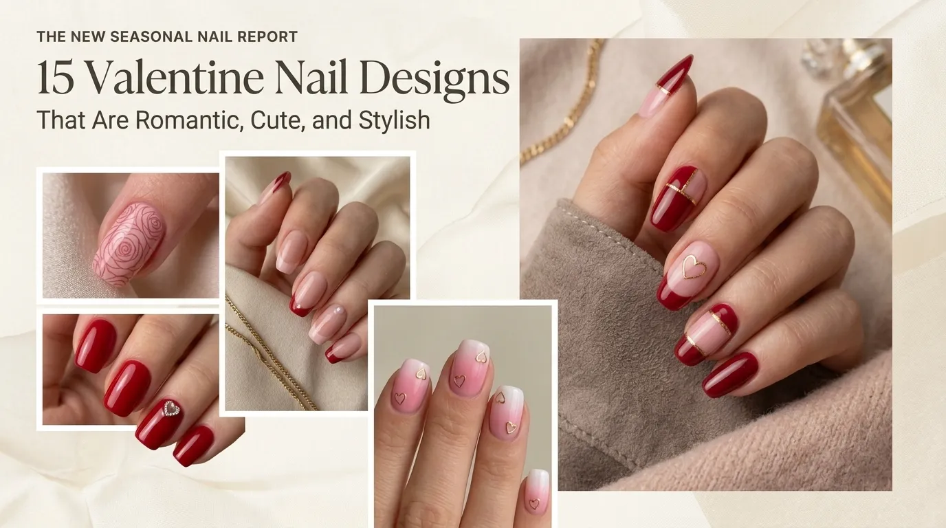 15 Valentine Nail Designs That Are Romantic, Cute, and Stylish