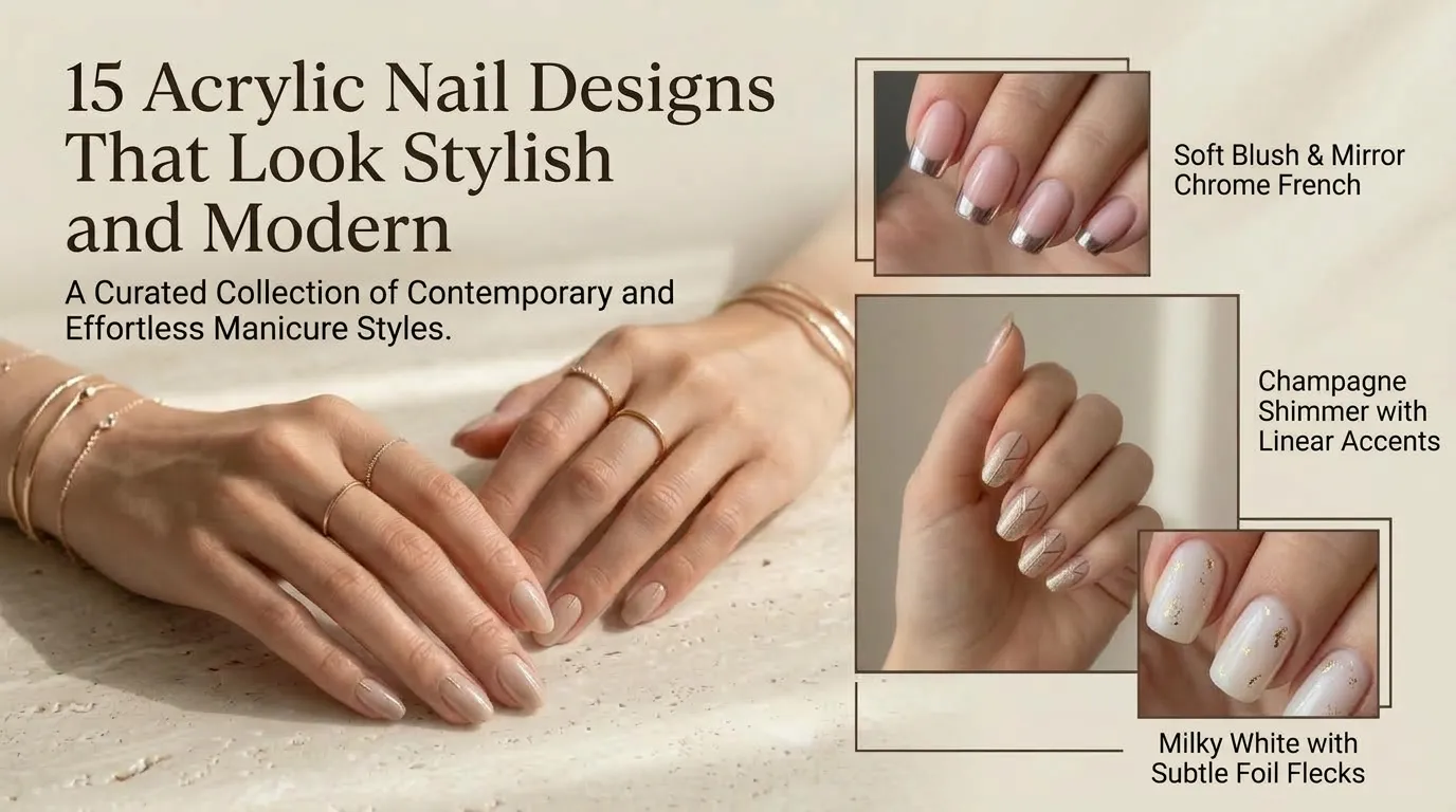 15 Acrylic Nail Designs That Look Stylish and Modern