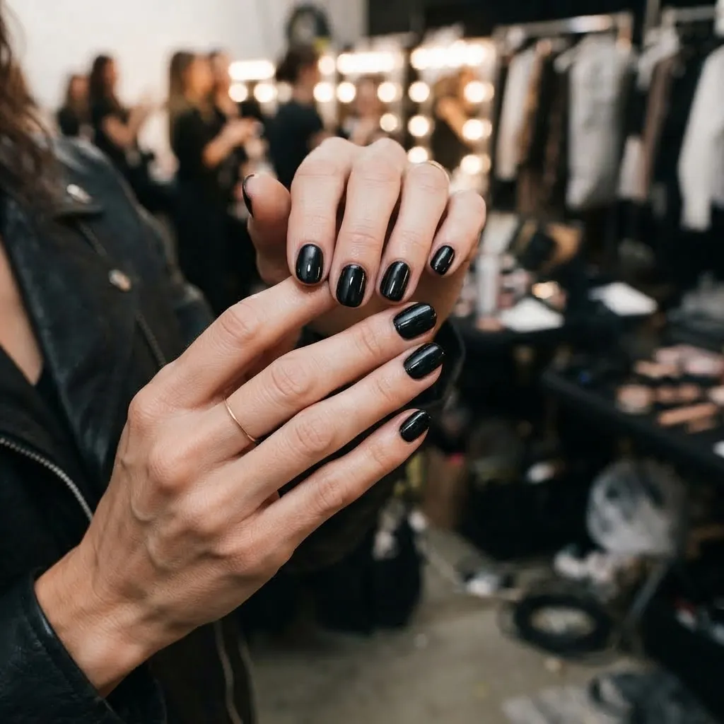 Black Gloss Celebrity Nails